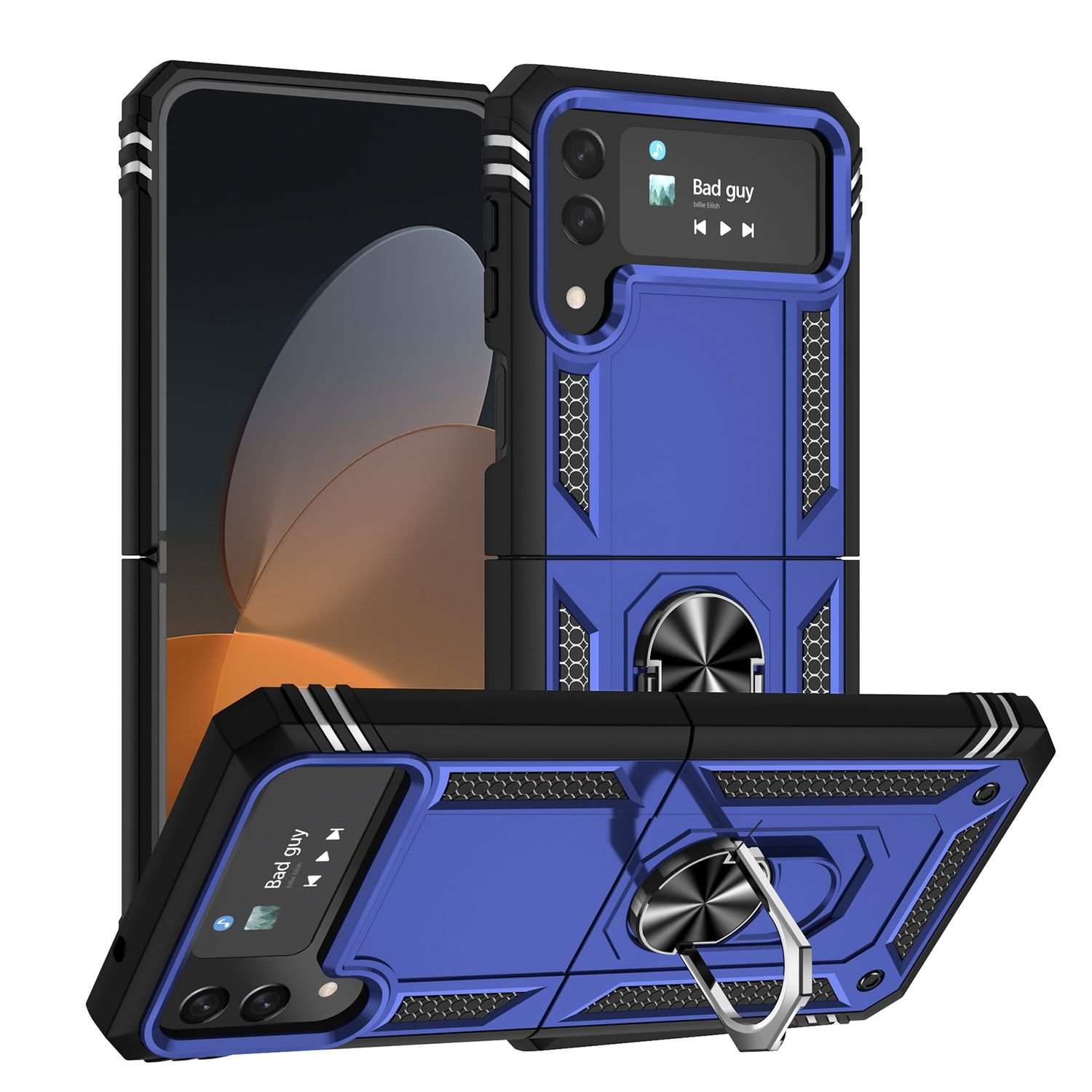 KÖNIG DESIGN Case, Backcover, Flip4 5G, Blau Samsung, Galaxy Z
