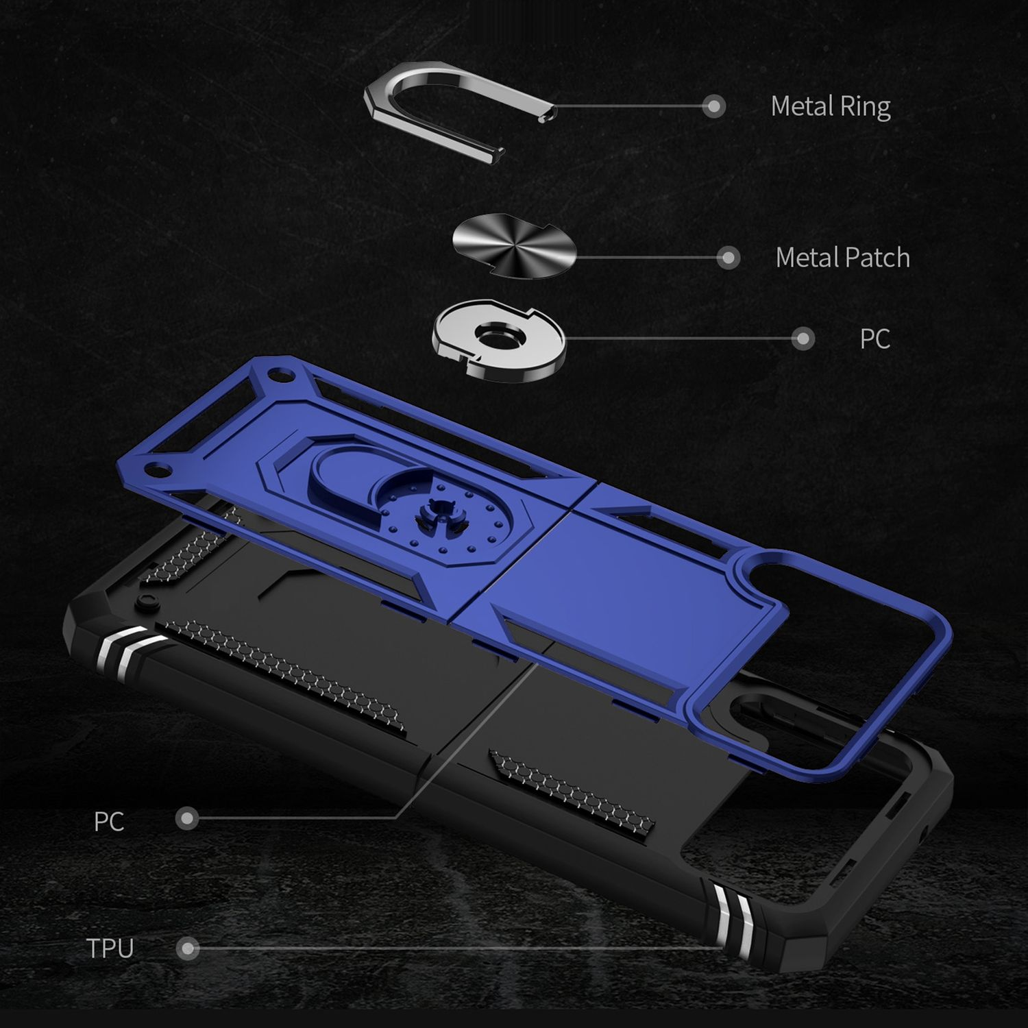 KÖNIG DESIGN Case, Backcover, Flip4 5G, Blau Samsung, Galaxy Z