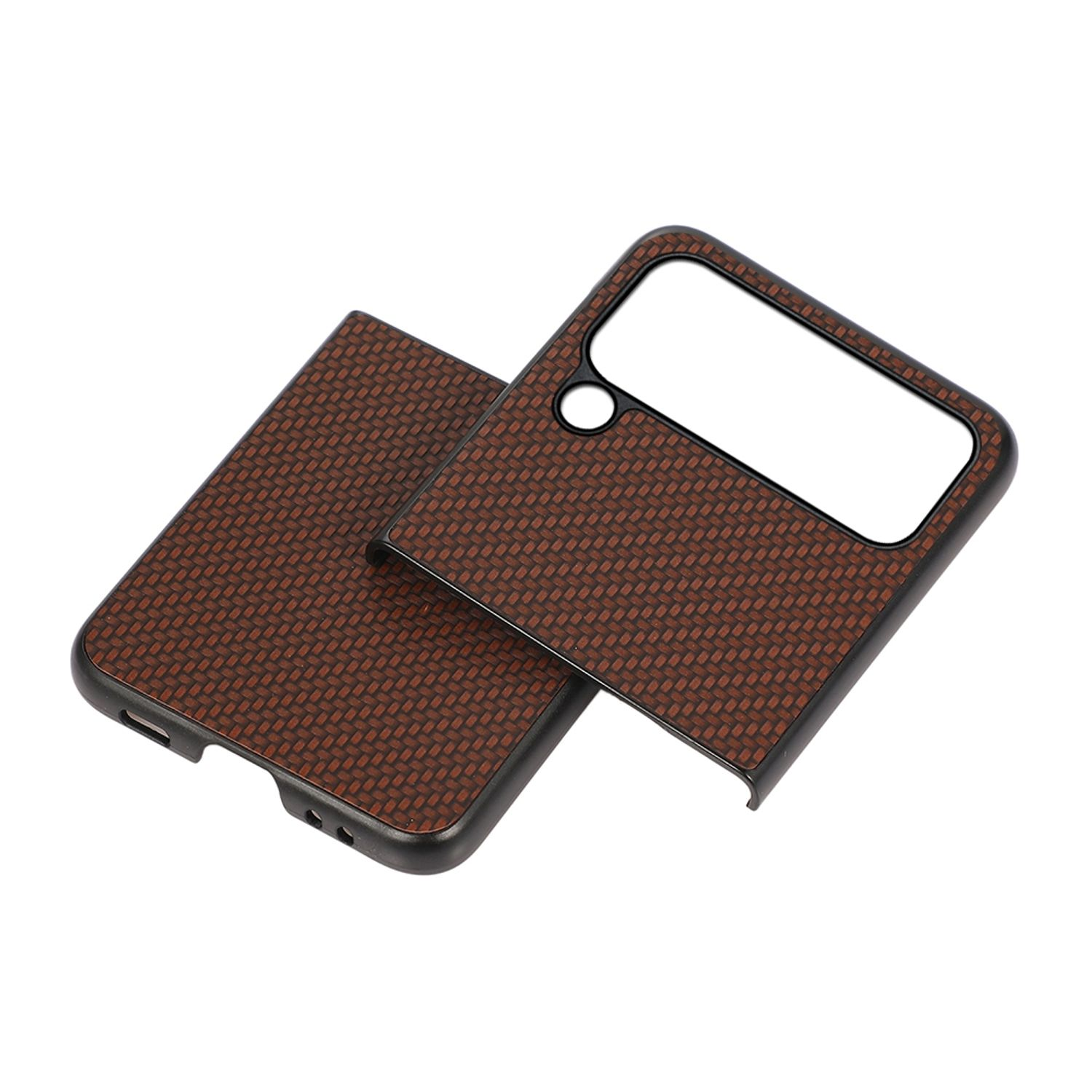 KÖNIG DESIGN Flip4 Galaxy Backcover, 5G, Z Case, Braun Samsung