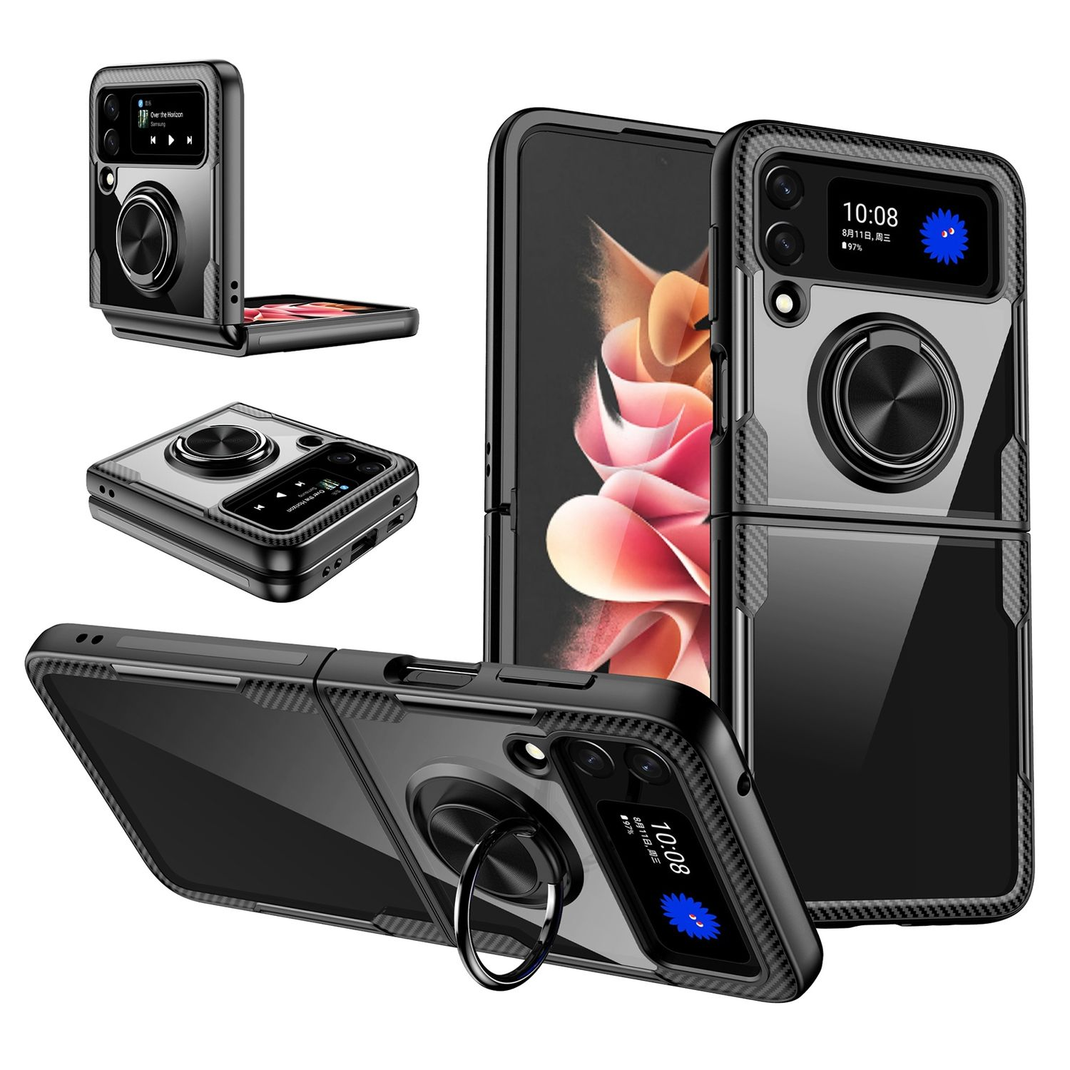 Flip3 Samsung, DESIGN Schwarz Backcover, 5G, KÖNIG Galaxy Z Case,