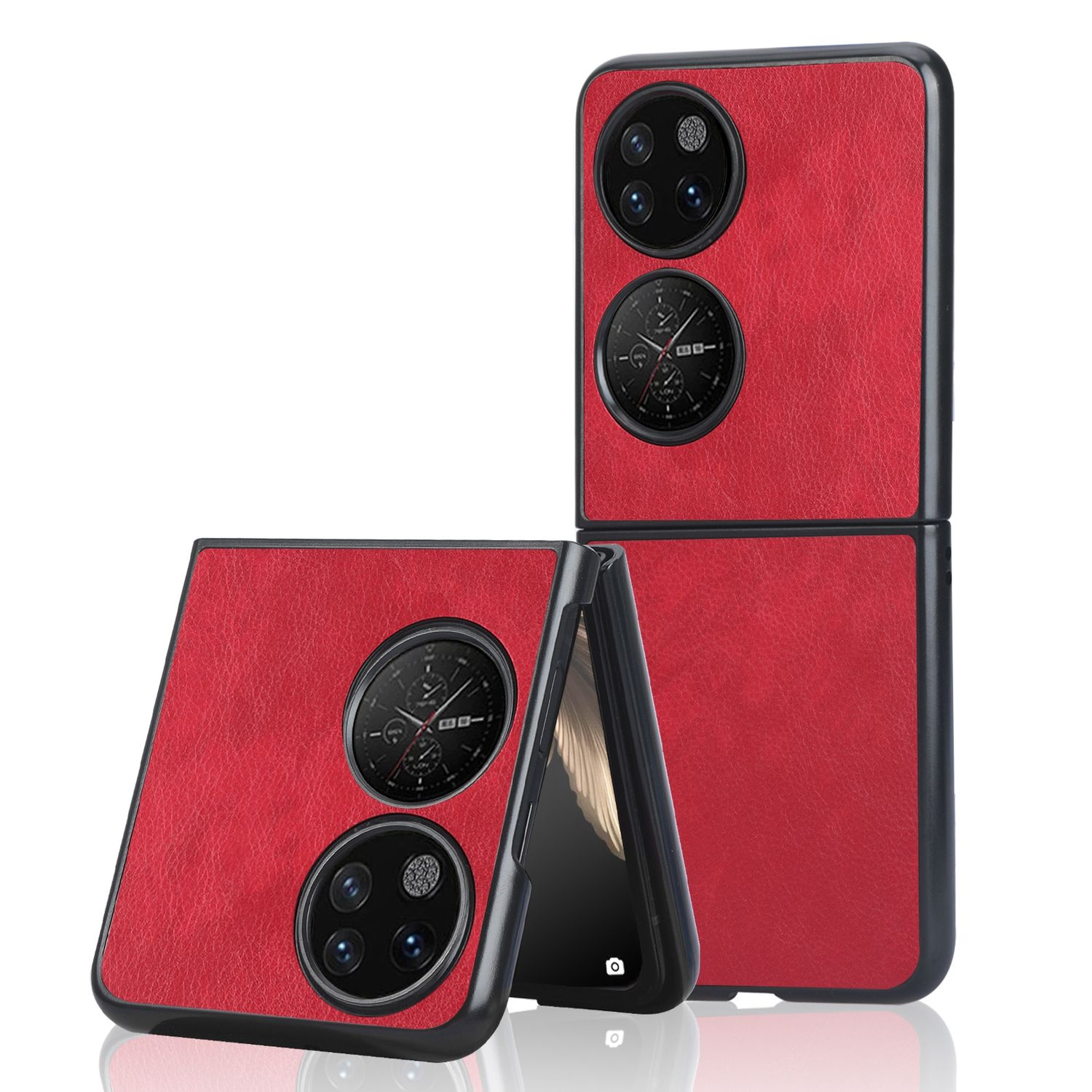 KÖNIG DESIGN Case, Backcover, Huawei, Pocket, P50 Rot