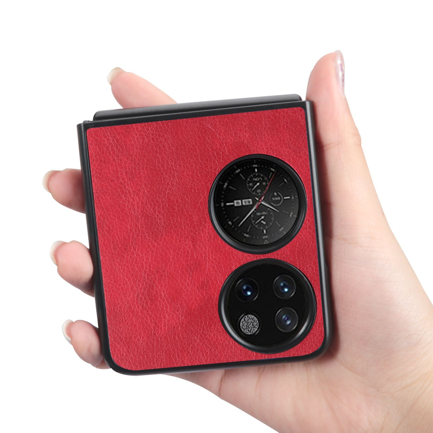 KÖNIG DESIGN Case, Backcover, Huawei, P50 Pocket, Rot