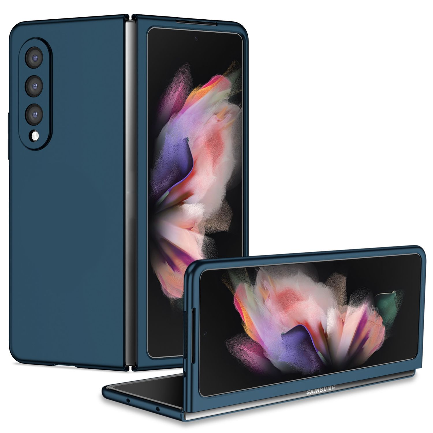 KÖNIG 5G, DESIGN Galaxy Z Case, Fold4 Dunkelblau Backcover, Samsung,