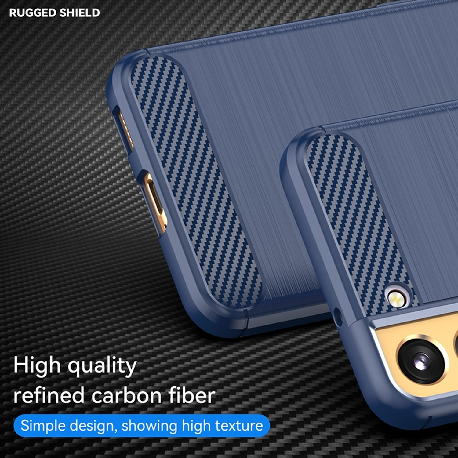 KÖNIG DESIGN Plus Galaxy S22 5G, Blau Backcover, Samsung, Case