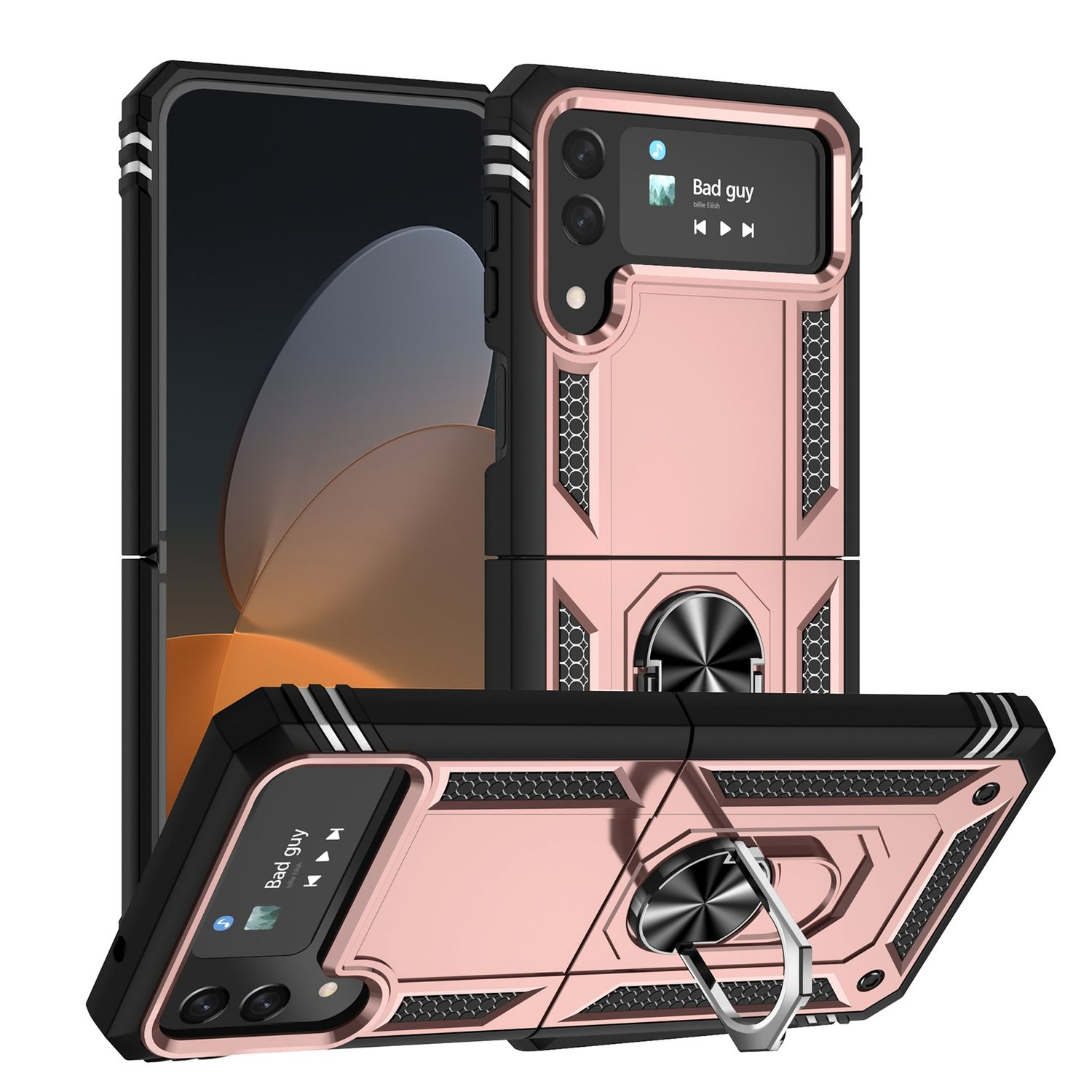 KÖNIG DESIGN Case, Backcover, Roségold Galaxy Flip4 5G, Z Samsung