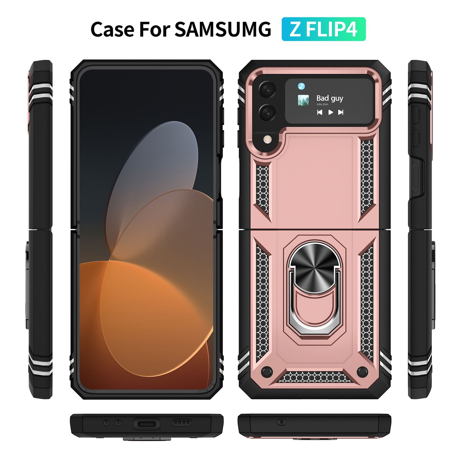 KÖNIG DESIGN Case, Backcover, Roségold Galaxy Flip4 5G, Z Samsung