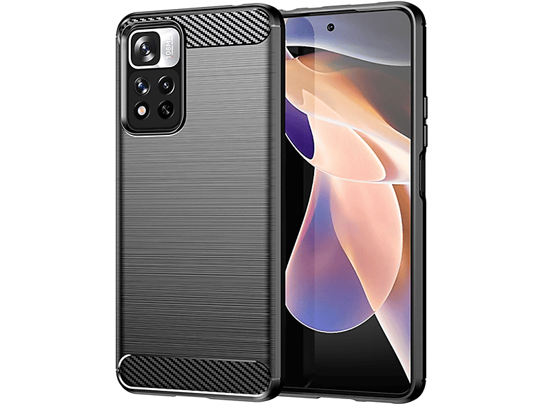 KÖNIG DESIGN Case, Backcover, Xiaomi, Note 11 Pro / Note 11 Pro+, Schwarz