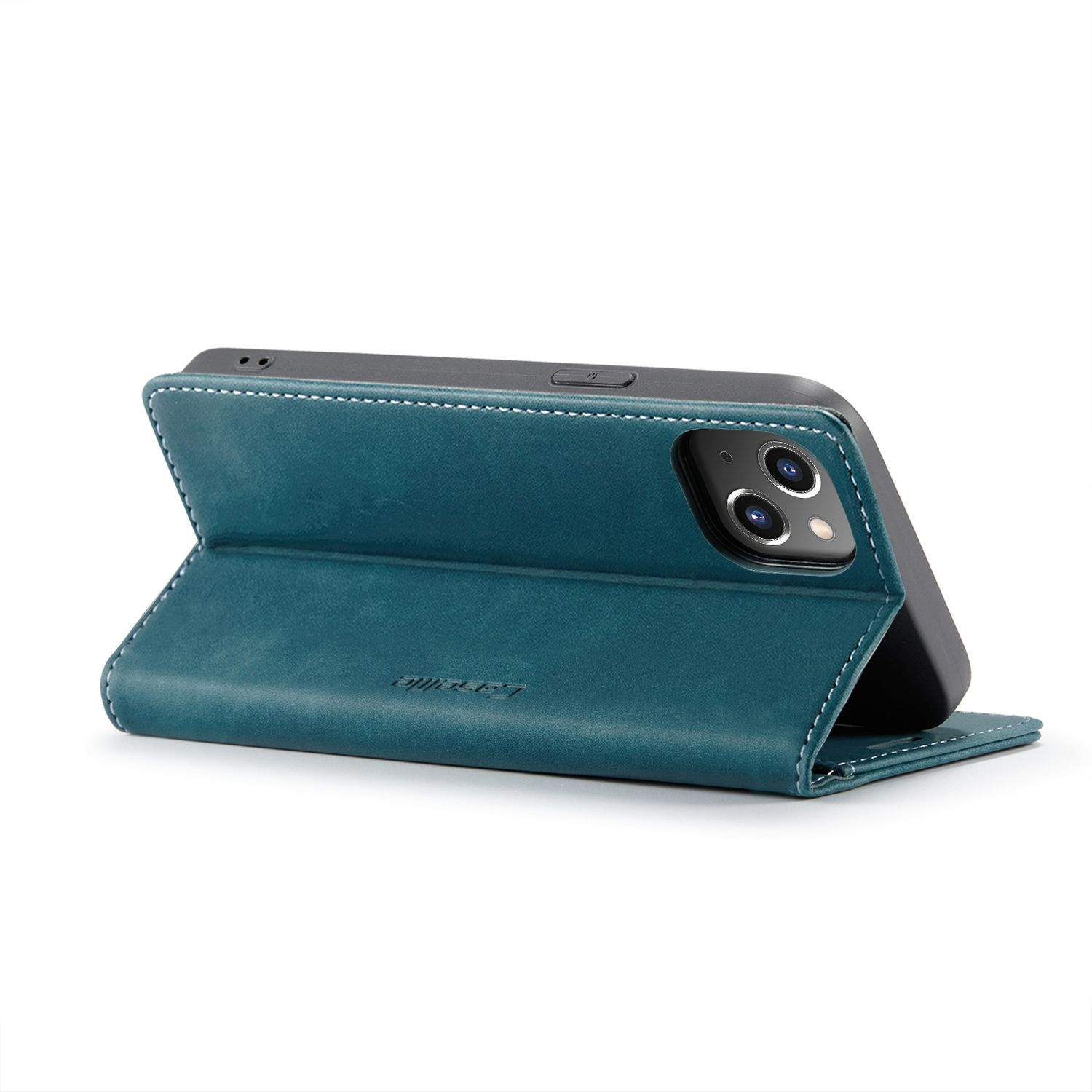 KÖNIG DESIGN Book Case, Bookcover, iPhone Plus, Blau Apple, 14