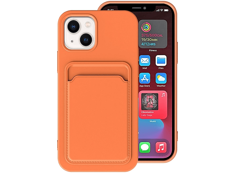 KÖNIG DESIGN Case, Orange Apple, Backcover, 14 Plus, iPhone