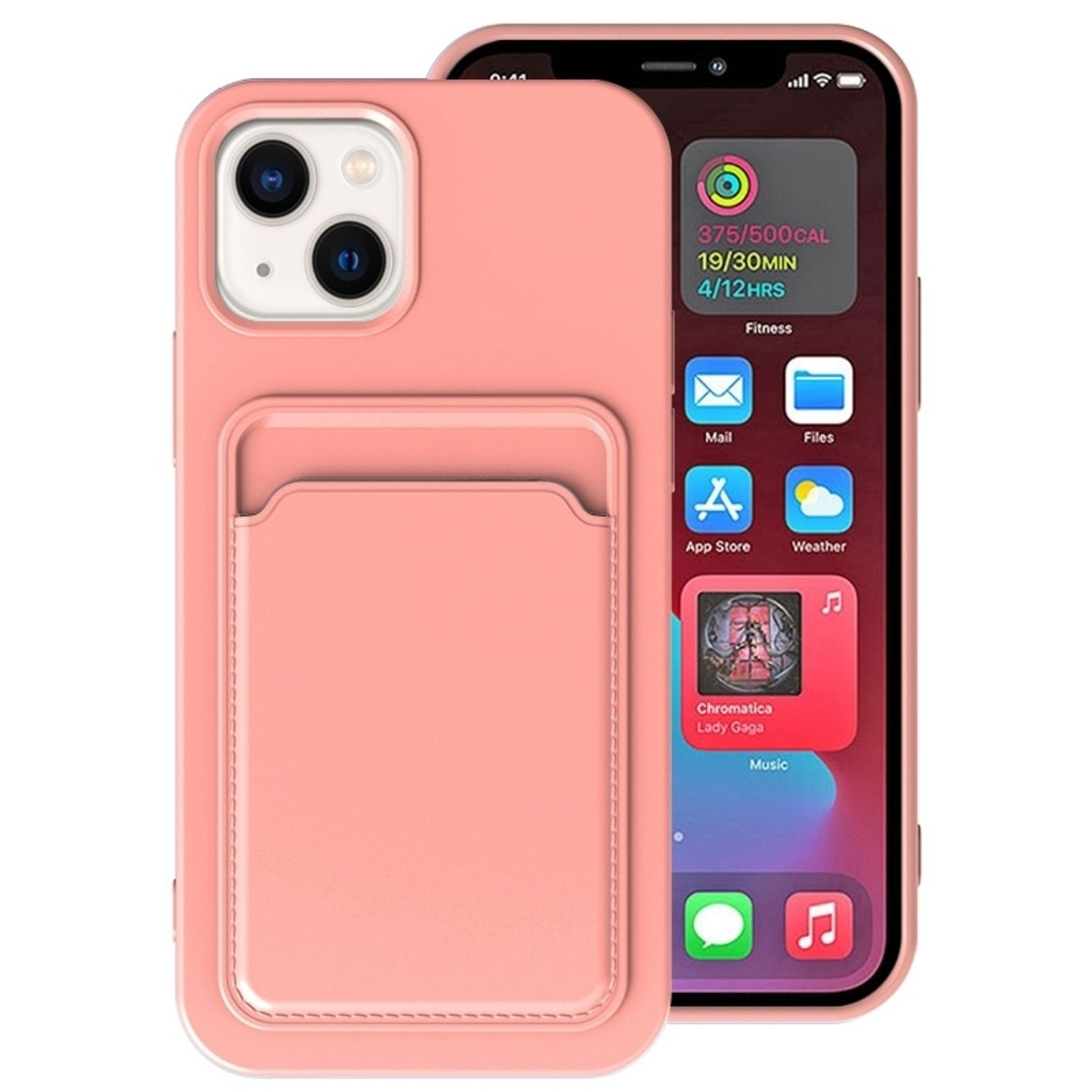 KÖNIG DESIGN Hell-Pink Apple, Case, Backcover, 14, iPhone