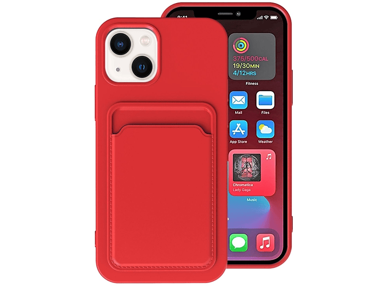 KÖNIG DESIGN iPhone Plus, 14 Apple, Rot Case, Backcover