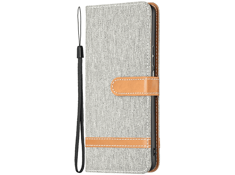 KÖNIG DESIGN Book Case, Bookcover, Xiaomi, Redmi Note 11 Pro / Note 11 Pro+ 5G, Grau