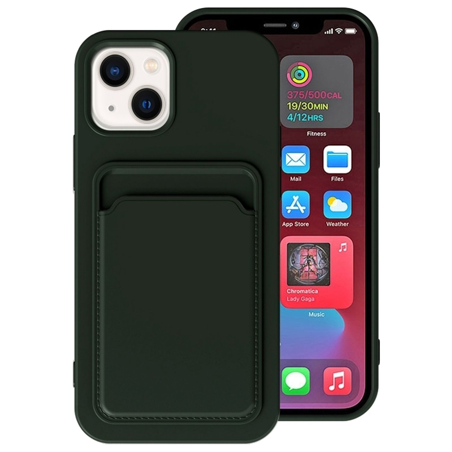 KÖNIG DESIGN Dunkelgrün Backcover, iPhone Plus, 14 Case, Apple