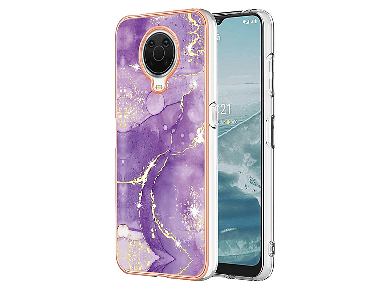 Custodia Protettiva König Design In Ecopelle Nera Per Nokia G10 E G20, Con Interno In Silicone, Pieghevole A 90°/180°, Sottile