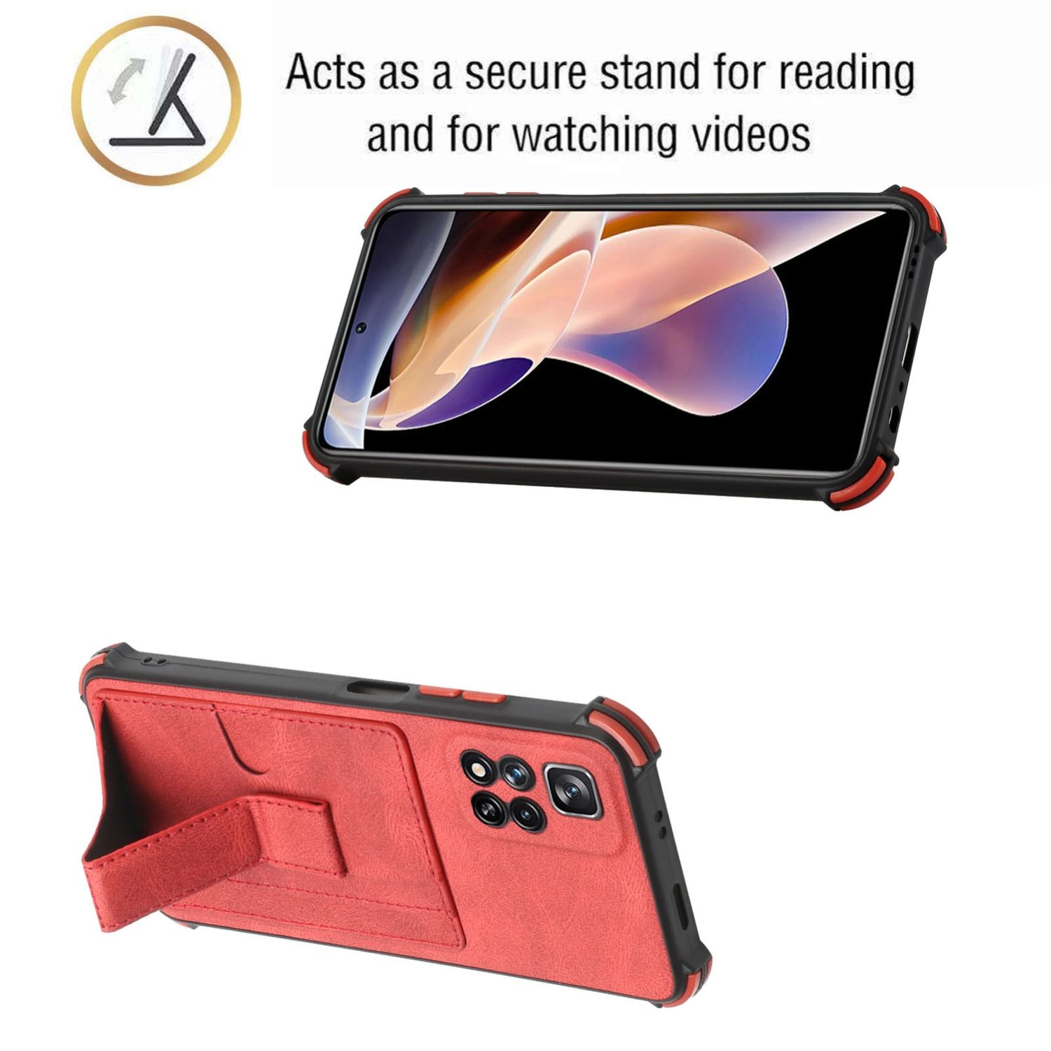 KÖNIG DESIGN Case, Backcover, Rot Redmi / 5G, 11 Pro 11 Note Note Pro+ Xiaomi