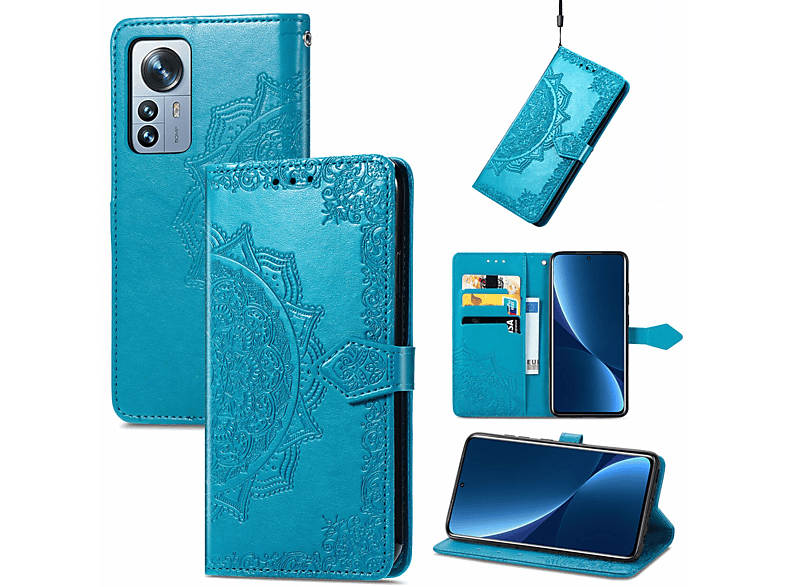 KÖNIG Xiaomi, Blau Book DESIGN 12 Case, Bookcover, Pro,