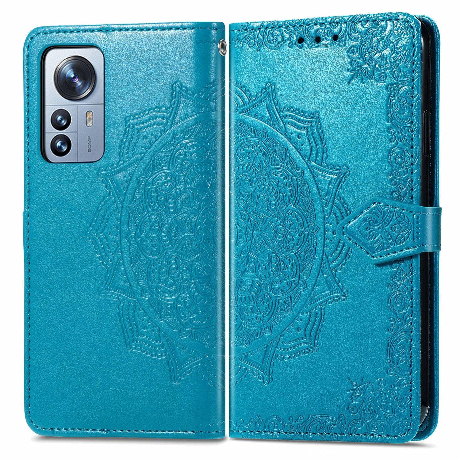 KÖNIG Xiaomi, Blau Book DESIGN 12 Case, Bookcover, Pro,