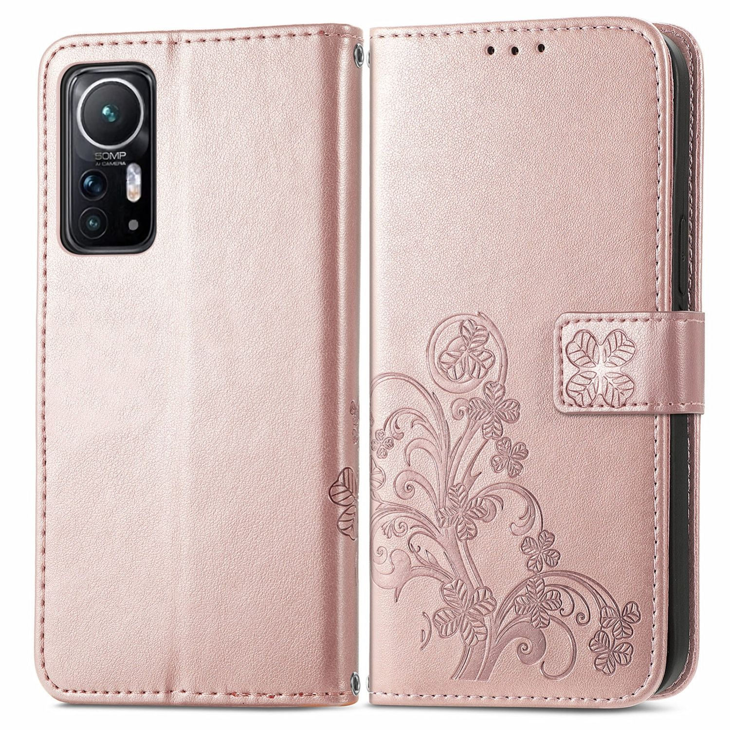 Xiaomi, Case, / Bookcover, KÖNIG Gold Book 12 Rose DESIGN 12X,