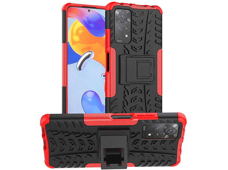 KÖNIG DESIGN Case, Backcover, Xiaomi, Redmi Note 11 Pro 5G, Rot