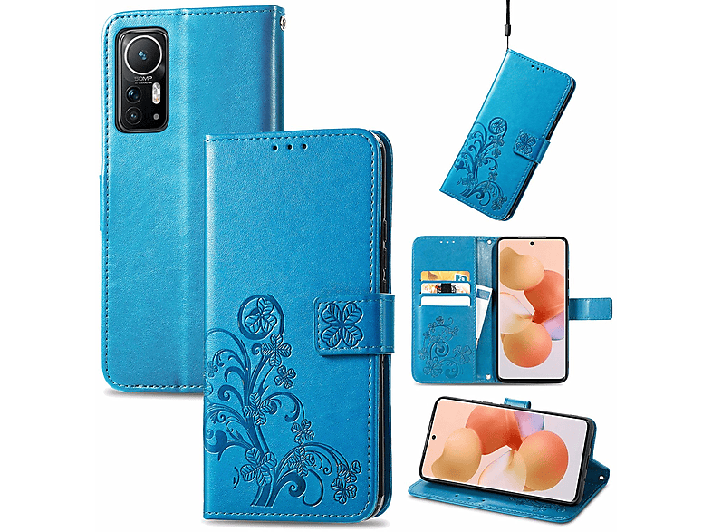 KÖNIG DESIGN Book Case, Bookcover, / 12 Xiaomi, 12X, Blau