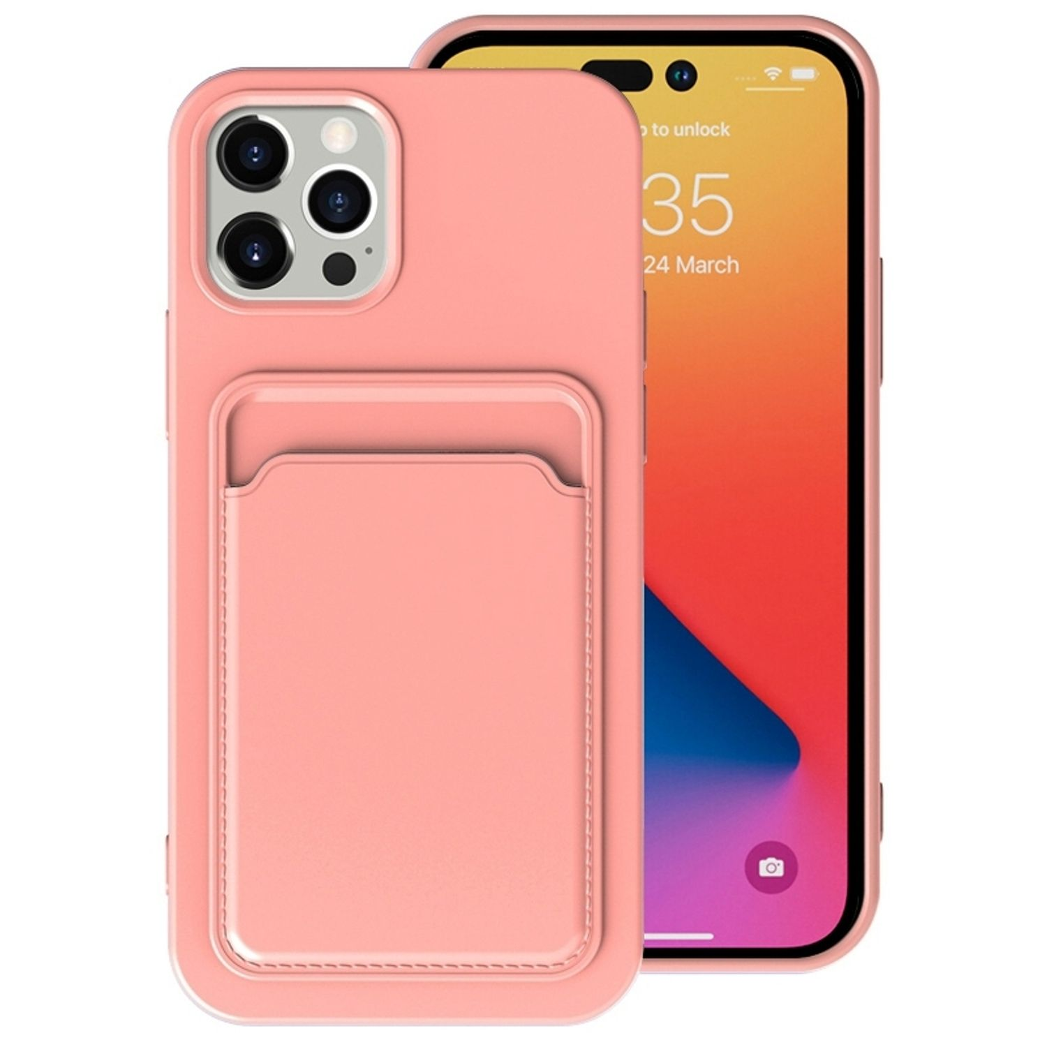 KÖNIG DESIGN Case, iPhone 14 Pro, Hell-Pink Backcover, Apple
