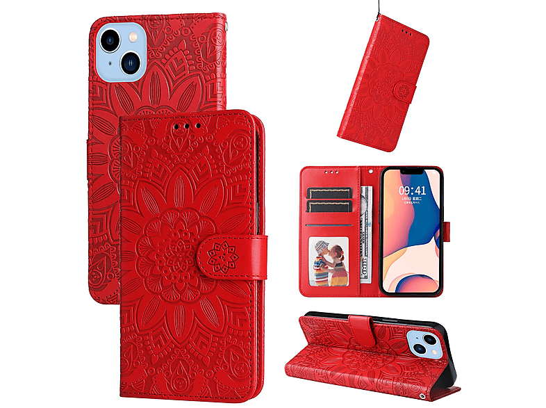 KÖNIG DESIGN Book Case, Bookcover, Apple, iPhone 14 Plus, Rot