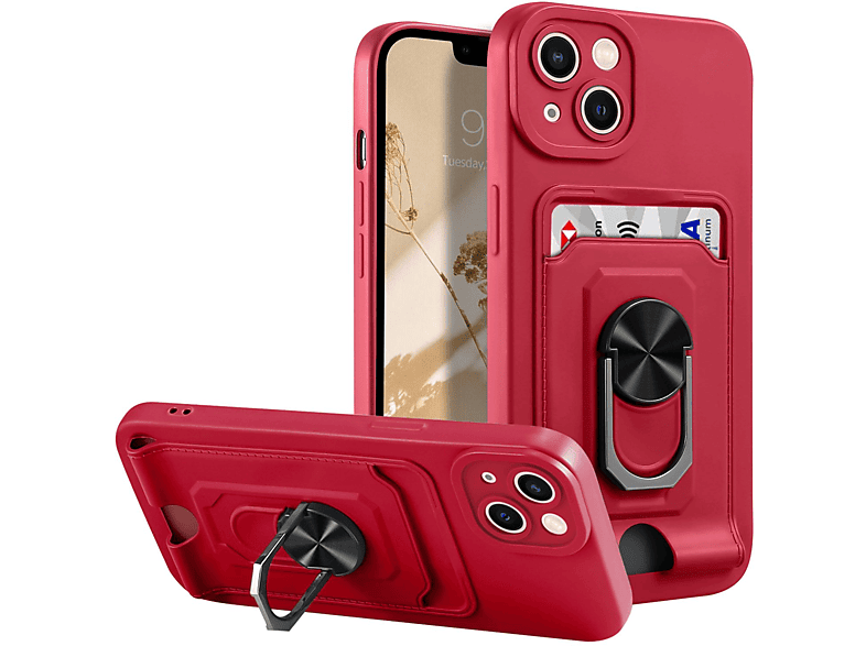 Rot iPhone Apple, 14, KÖNIG DESIGN Backcover, Case,