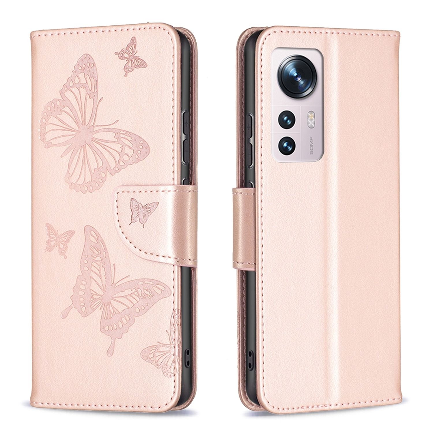 Xiaomi, / Rose Bookcover, Case, 12X, DESIGN 12 Gold Book KÖNIG