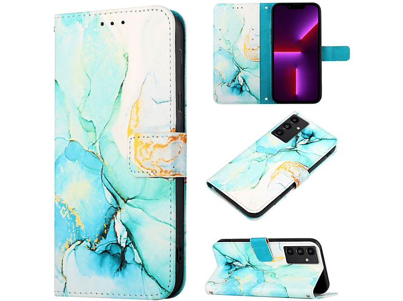 Case, Bookcover, KÖNIG DESIGN 2 A13 Book Samsung, 5G, Motiv Galaxy