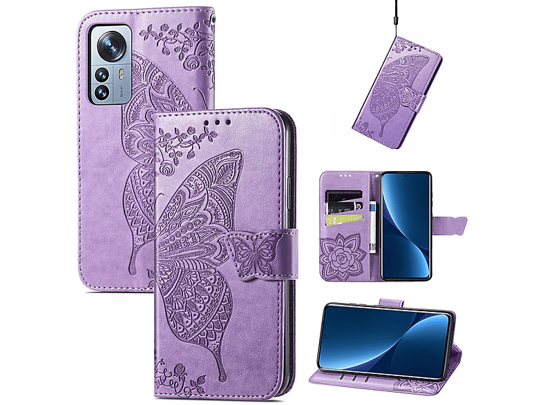 12 KÖNIG Xiaomi, Book Violett Case, Bookcover, Helles DESIGN Pro,