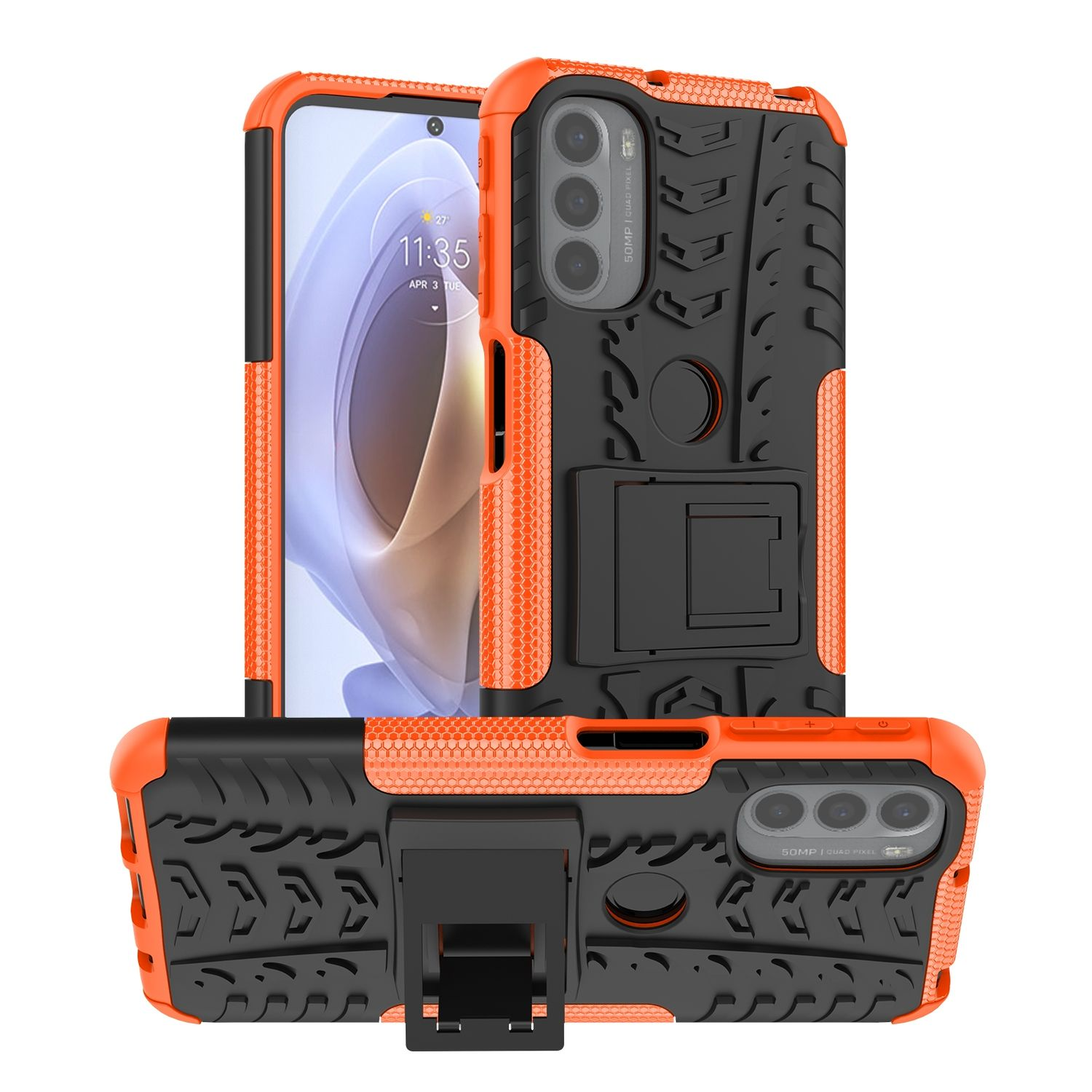 KÖNIG DESIGN Case, G31 Backcover, Orange Moto / Motorola, G41