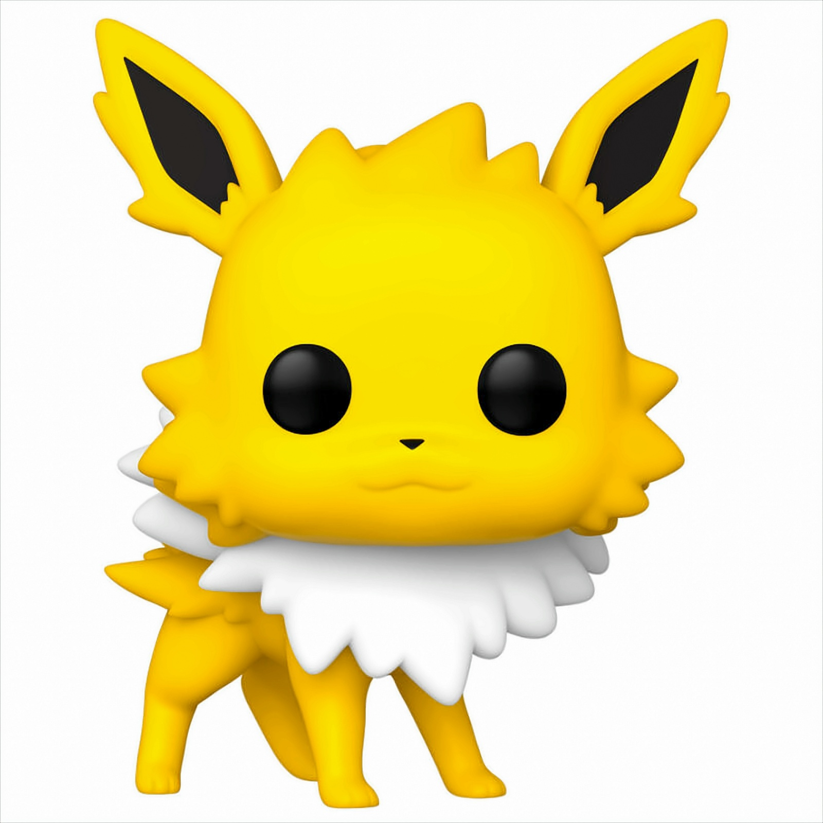 Figura amarilla de Jolteon con ojos y orejas negras.