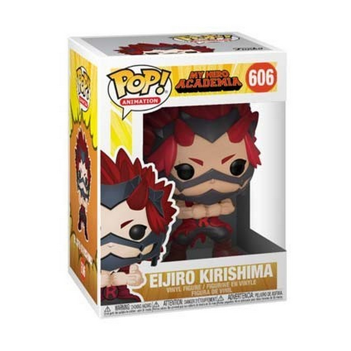 Eine My Hero Academia Eijiro Kirishima Funko Pop Figur in der Originalverpackung.