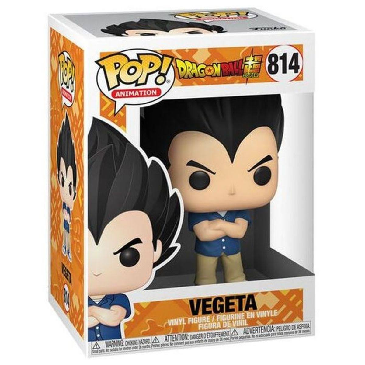 Funko Pop Box mit Vegeta aus Dragon Ball, mit der Figur in der Box.