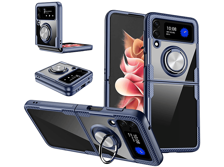 KÖNIG DESIGN Case, Backcover, Samsung, Galaxy Z Flip3 5G, Navy Blau