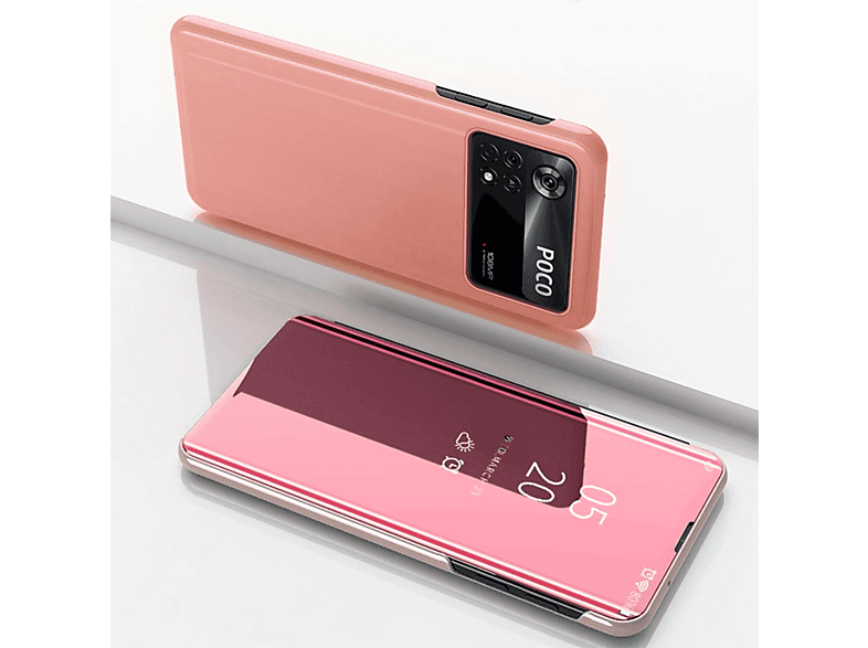 KÖNIG DESIGN Case, Full Cover, 5G, Roségold Poco Pro X4 Xiaomi