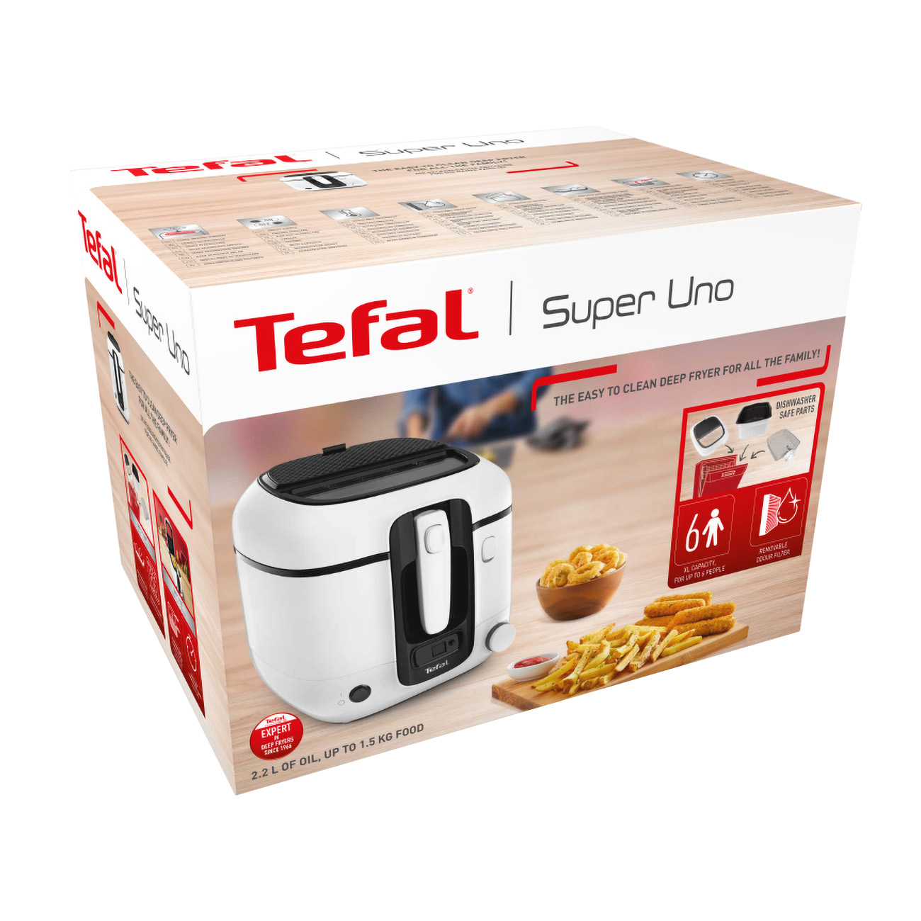 FR3140 TEFAL Super weiß Watt Uno Fritteuse 1800