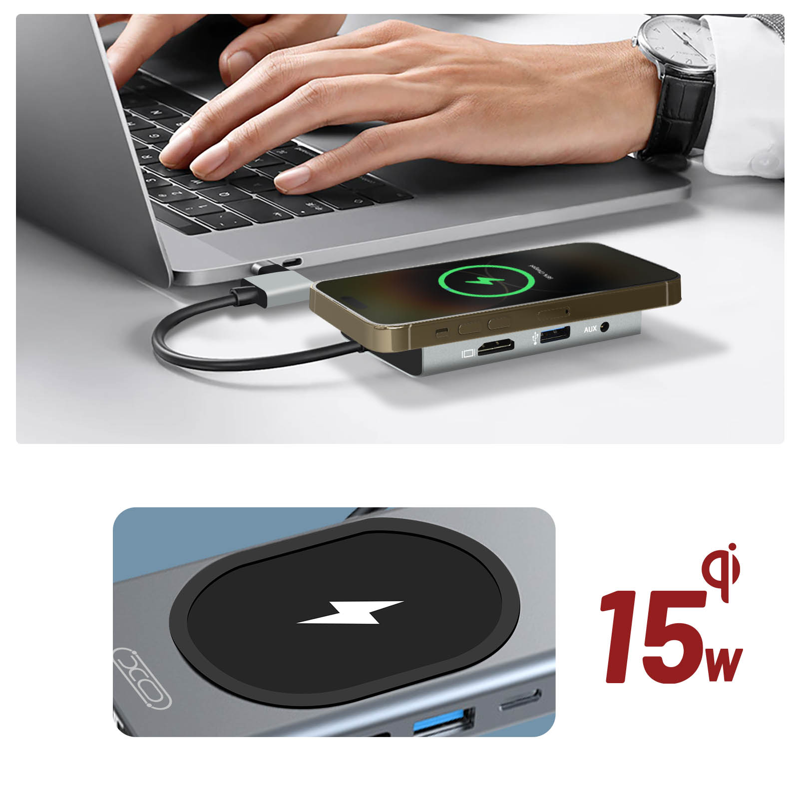 Grau Universal, Hub USB-C XO USB-Hub 90W