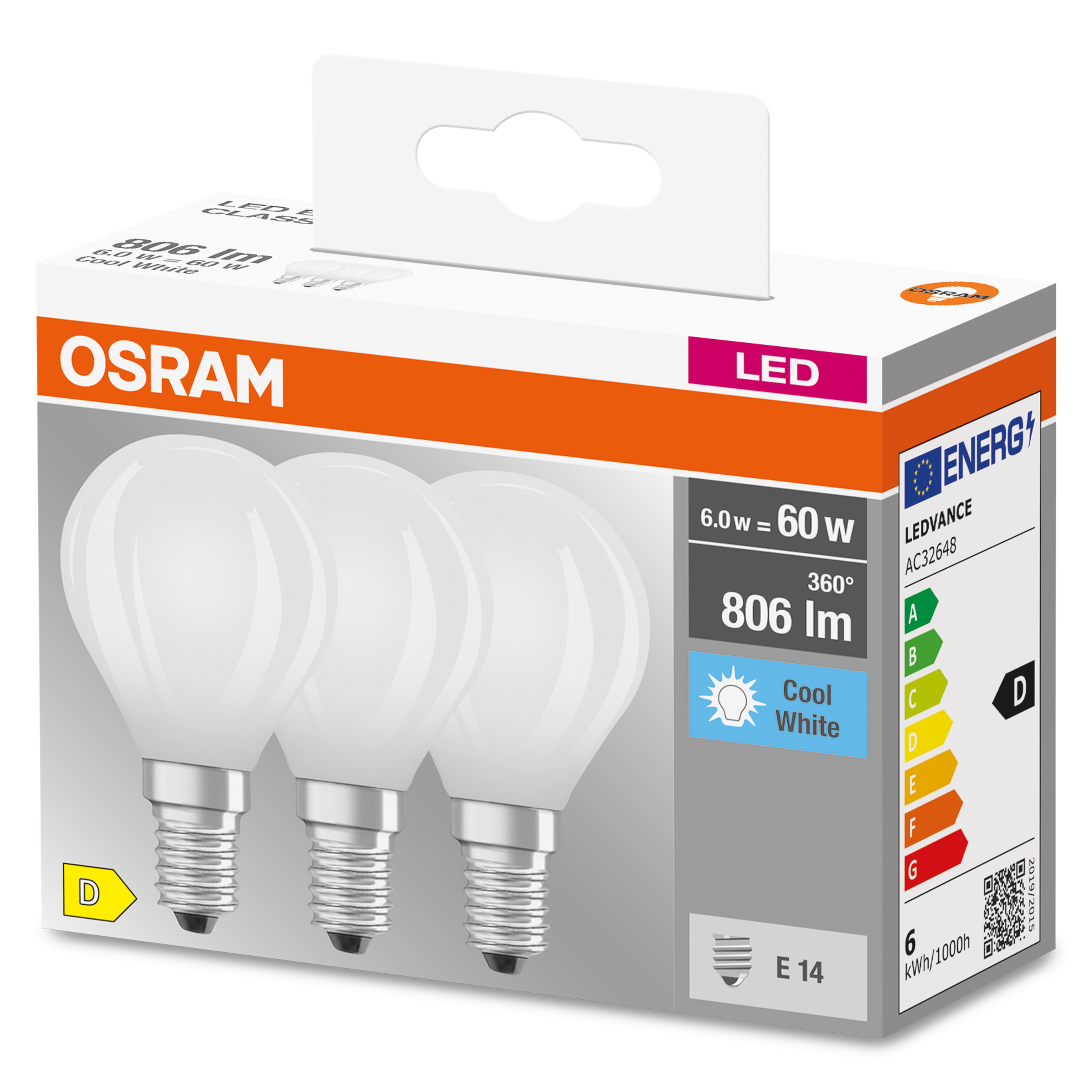 OSRAM  LED 806 CLASSIC Lumen Lampe P BASE Kaltweiß LED