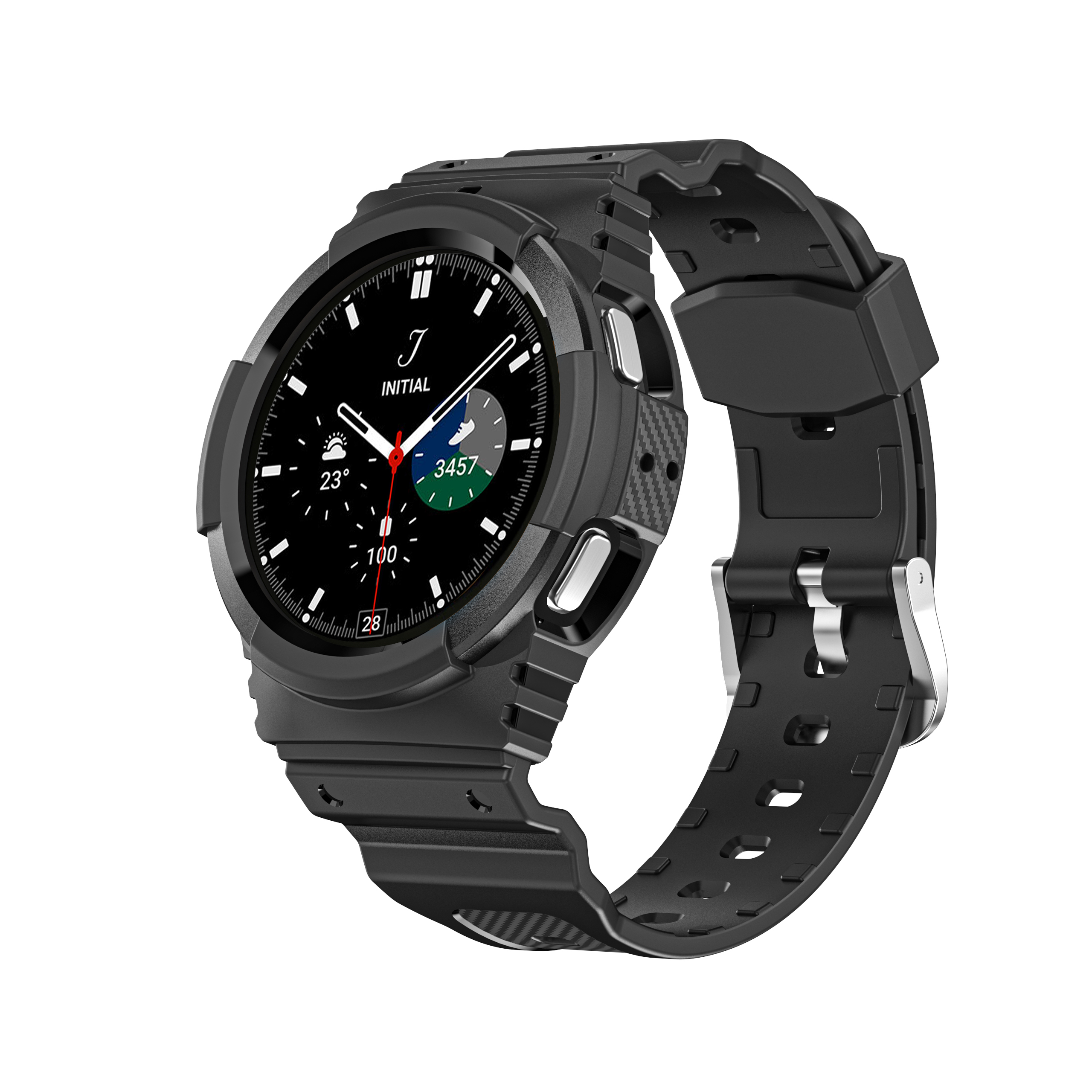 INF Uhrenarmband, Ersatzarmband, Samsung, Galaxy 4/5 Watch Gen, schwarz