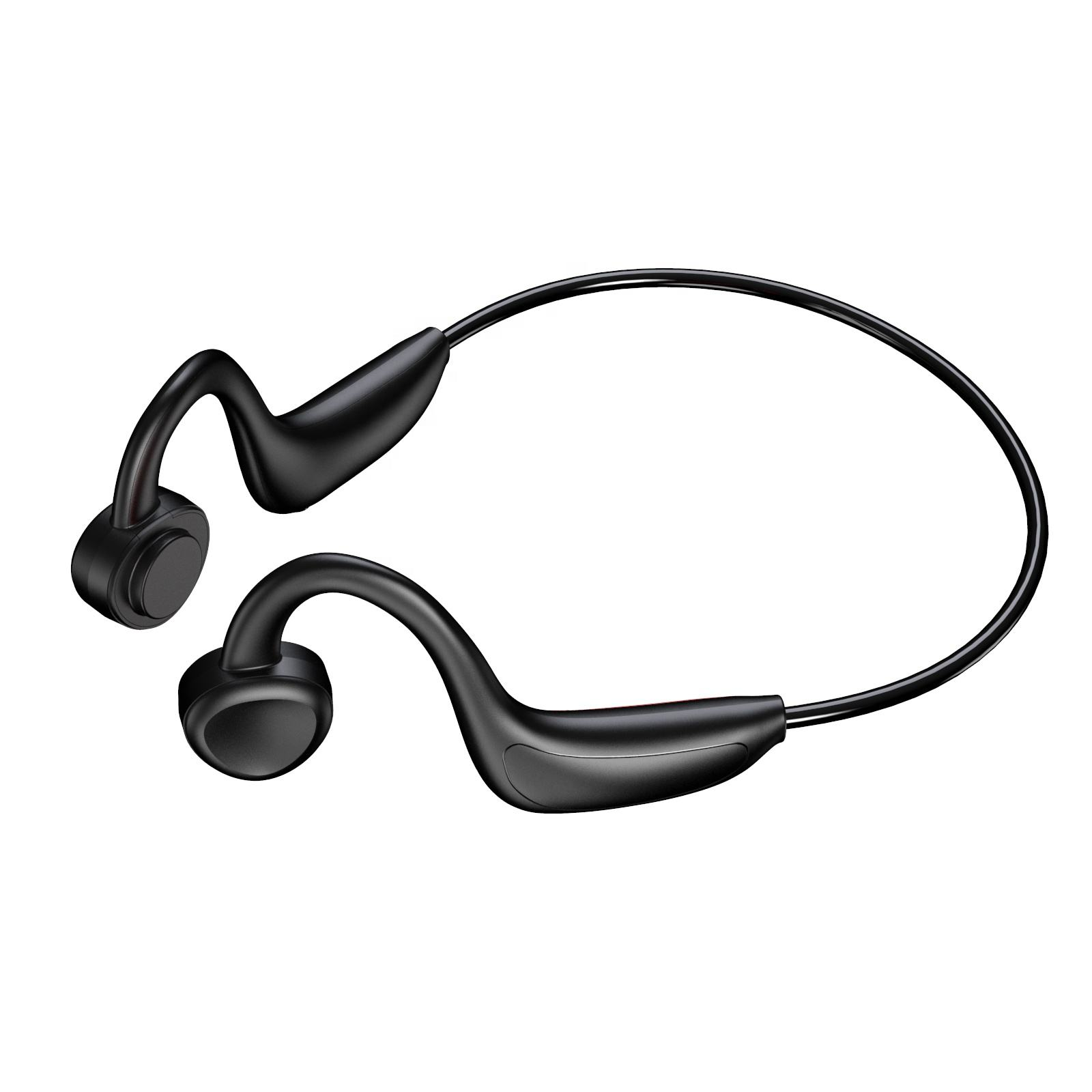 INF Luftleitungs-Funkkopfhörer, offener Kopfhörer, Gehörschutz, In-ear Kopfhörer schwarz