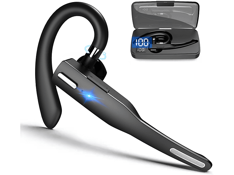 INF Kabelloser Kopfhörer Ohrhörer 5.1 Bluetooth Ladeetui, In-ear mit schwarz