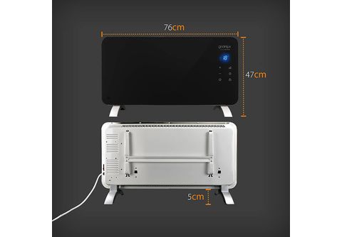 Calefactor Cerámico 3 Modos 1500W Termostato bajo consumo Gridinlux