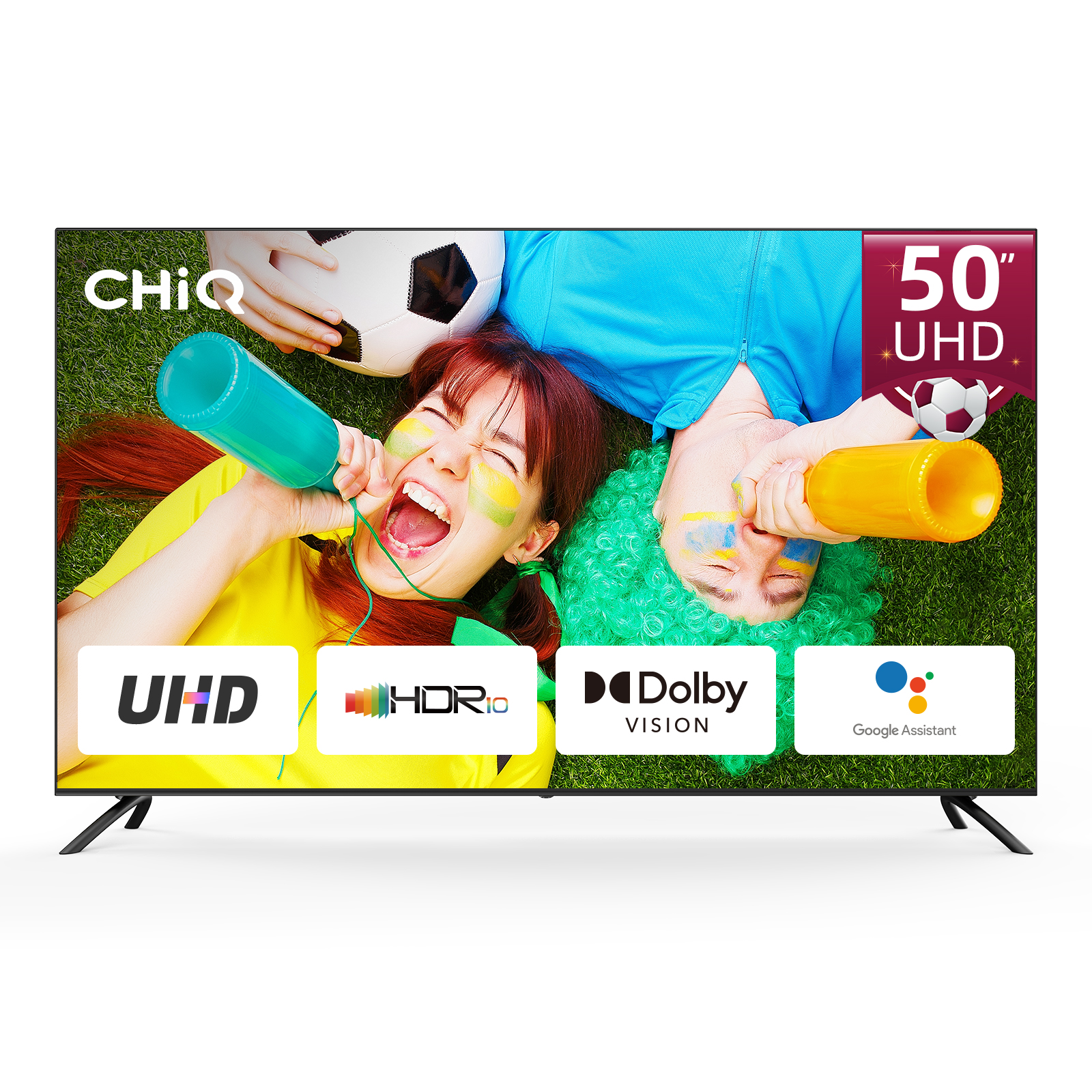 TV LED 50" - U50H7A CHIQ, UHD 4K, Quad-Core, Smart TV, DVB-T2 (H.265)Sí, Negro