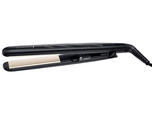 Plancha de pelo - REMINGTON S 3500, Cerámica, 220 V, 230 °C, Negro