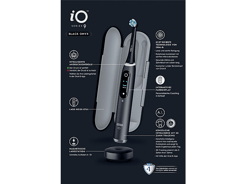 ORAL-B IO SERIES 9 LUXE EDITION BLACK ONYX Elektrische Zahnbürste