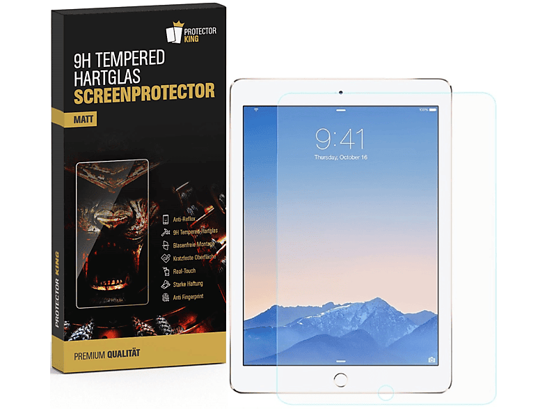 PROTECTORKING 6x 9H Hartglas ENTSPIEGELT Schutzglas MATT 9.7) iPad 2 Apple Air Displayschutzfolie(für