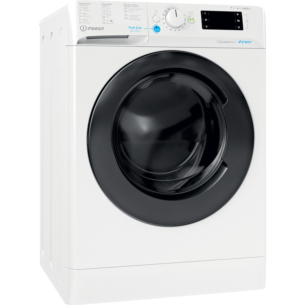 Lavadora secadora - INDESIT Indesit BDE 961483X WK SPT N lavasecadoras Lavadoras secadoras, 9 kg, 9 kg, Sí, Blanco