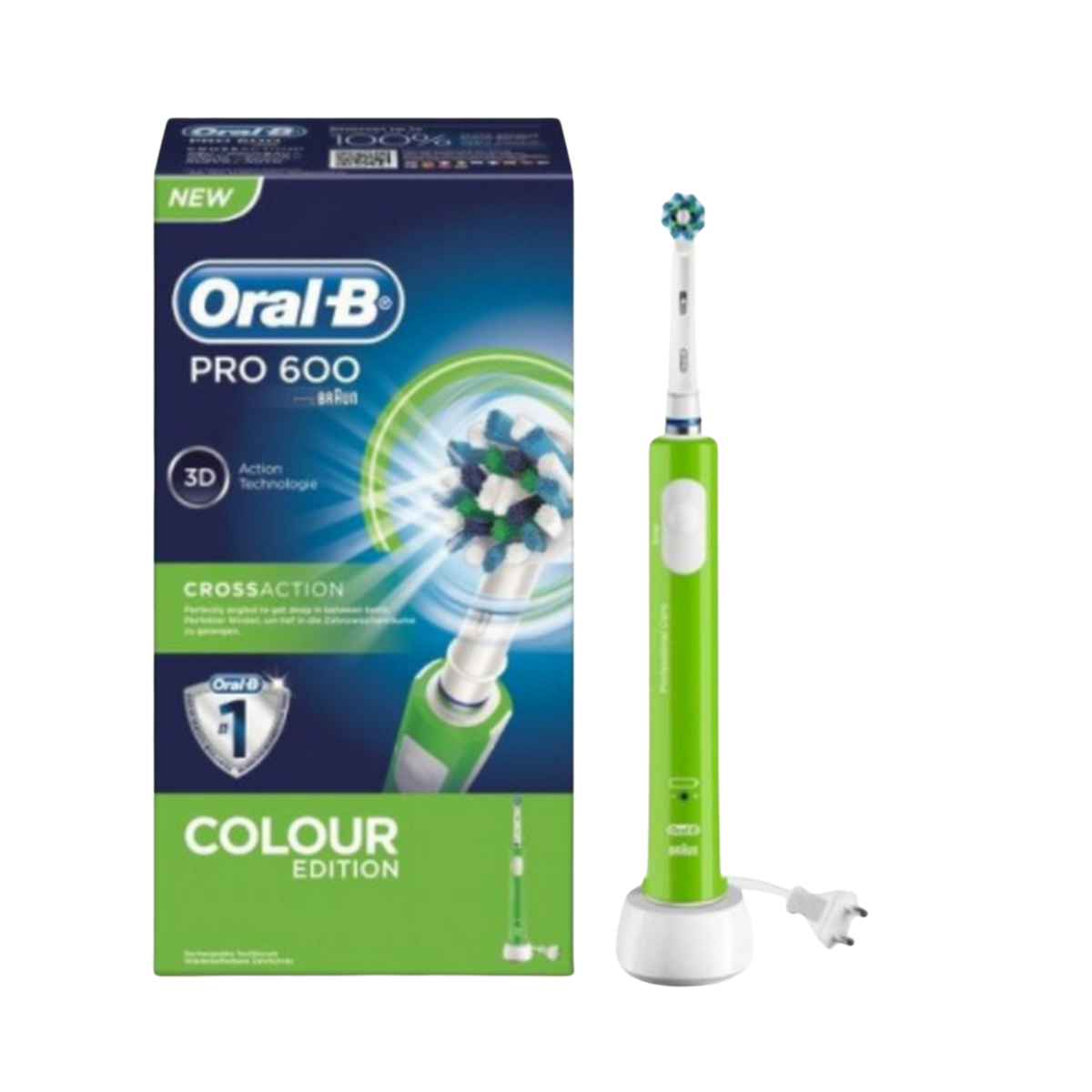 Cepillo eléctrico - PRO600 Verde Cross Action ORAL-B, Verde