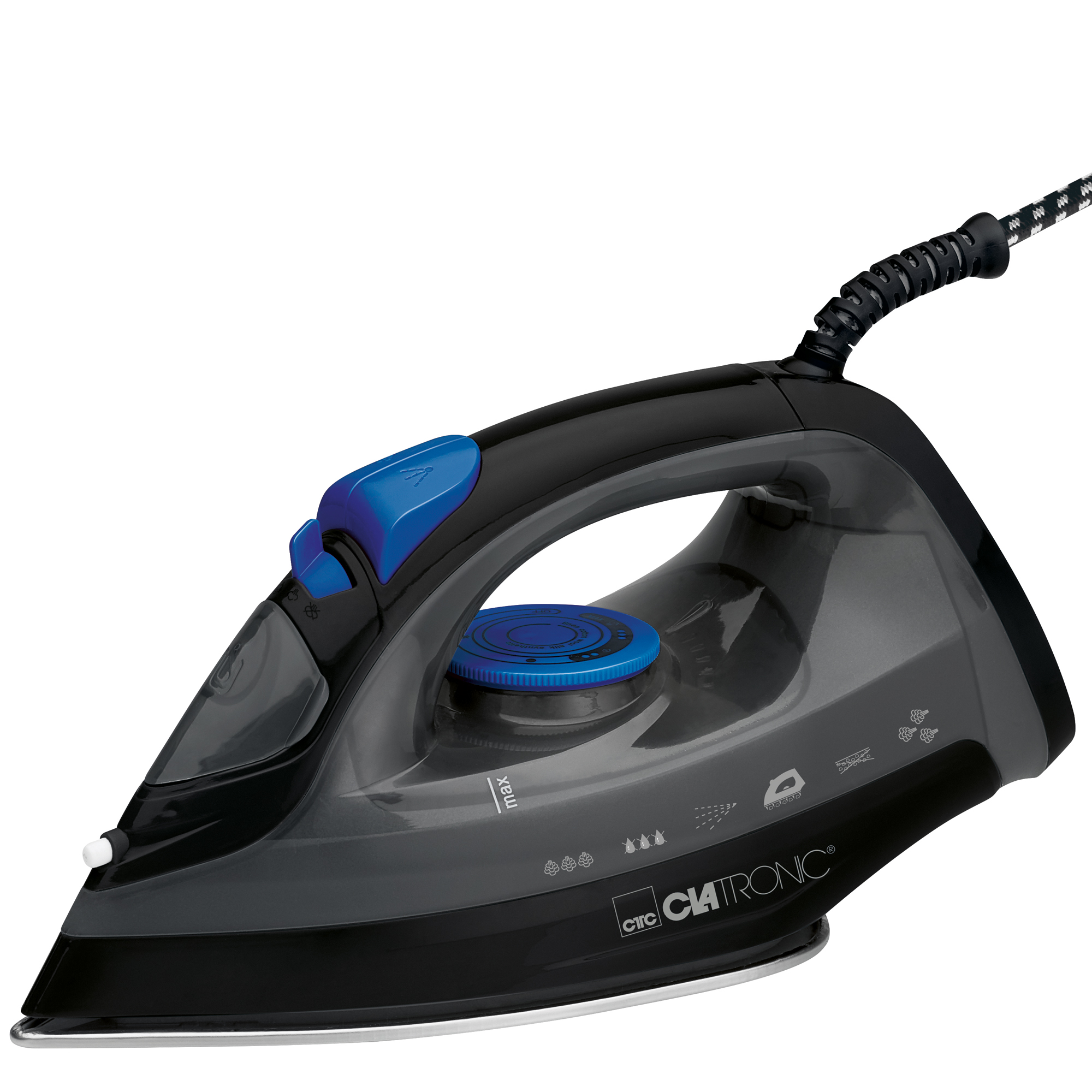 Plancha de vapor - DB 3703 CLATRONIC, 9999 l, Negro/Azul